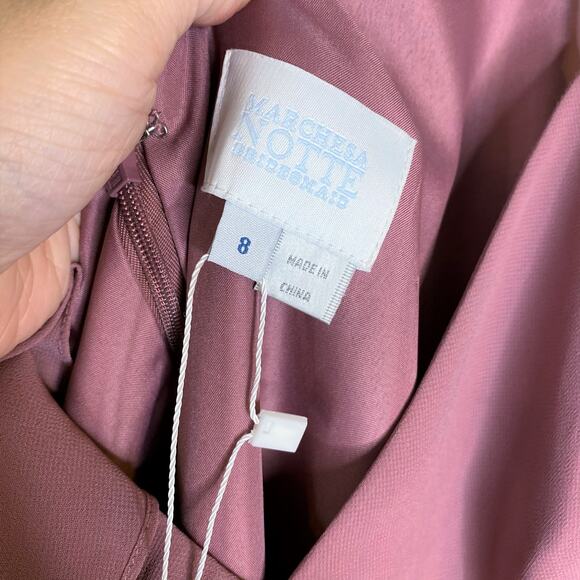 Marchesa Notte Bridesmaids NWT Ruffle Trim Gown 8 - Picture 10 of 11